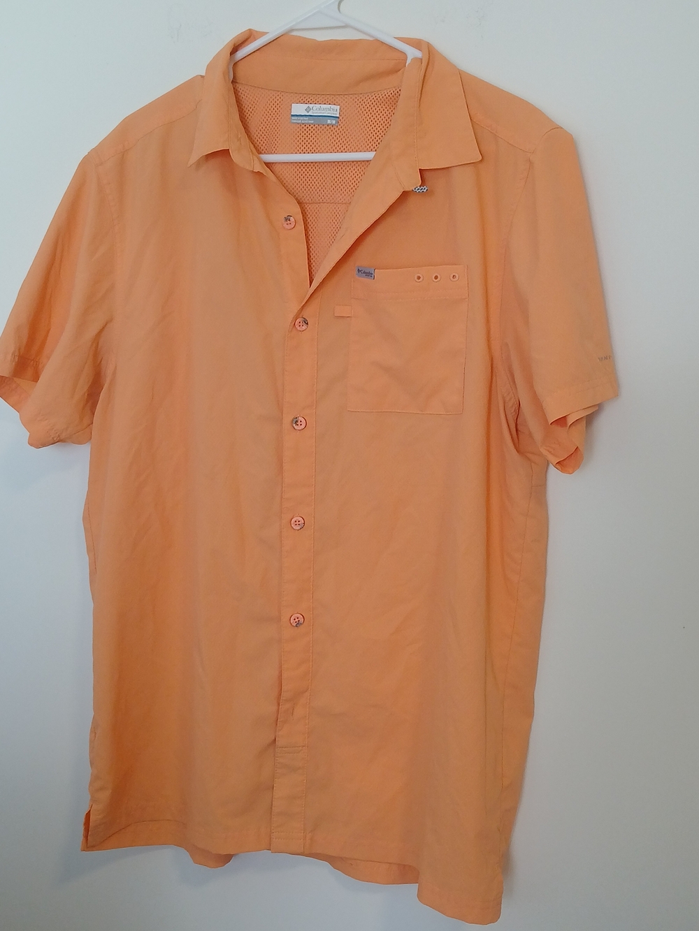 Women's PFG Columbia Creamsicle Short-Sleeve Button-Down Shirt - Peach Orange